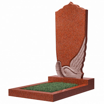 Памятник фигурный из гранита №49Е красный, 1100x500x70 мм, арт.49.1105007К05Е