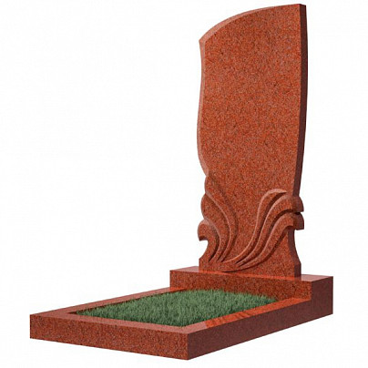 Памятник фигурный из гранита №35 красный, 1100x500x70 мм, арт.35.1105007K05