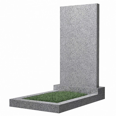 Памятник прямой вертикальный из гранита светло-серый 800x400x50 мм, арт.p08004005К03